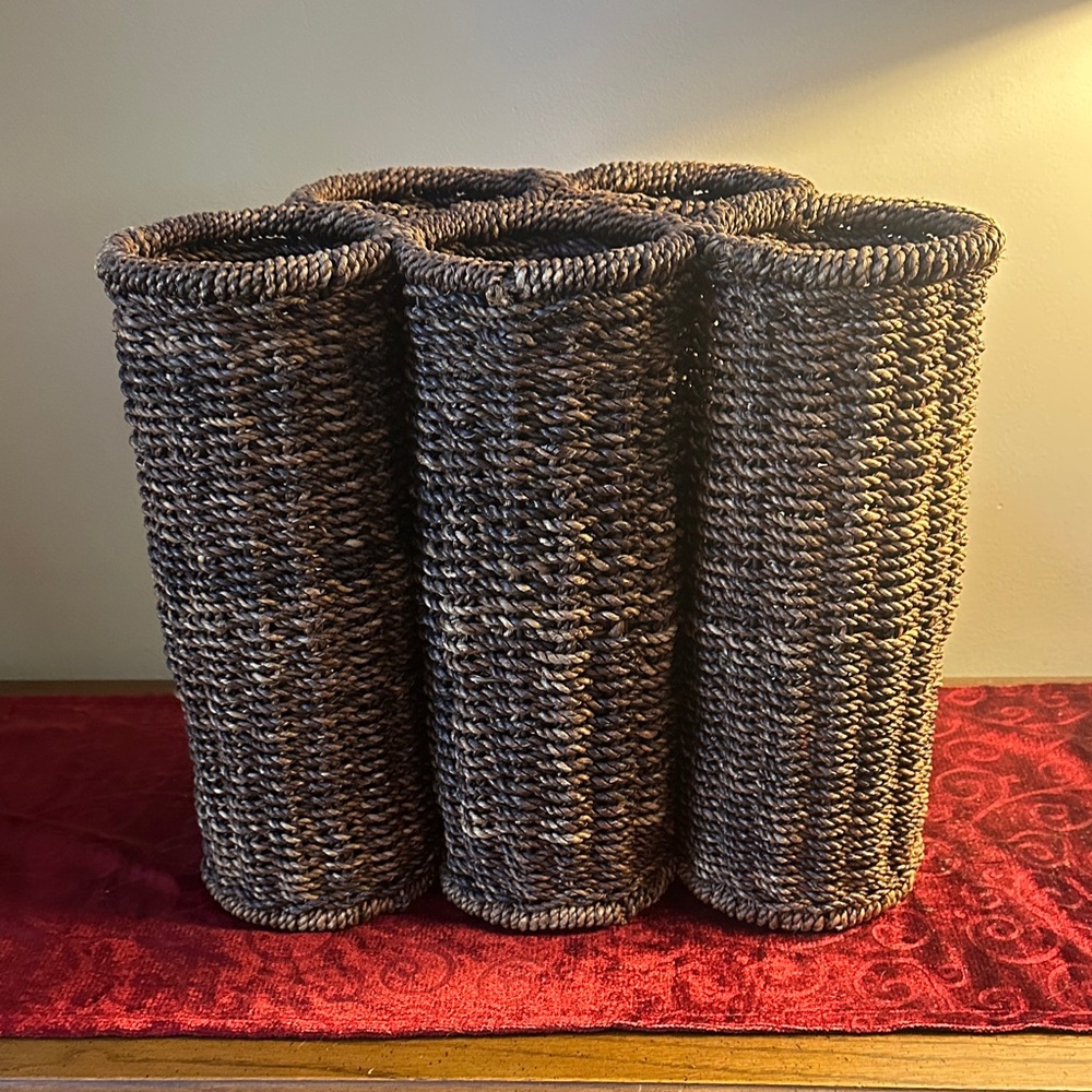 Wicker Woven Wine Rack - Picture 5 of 8